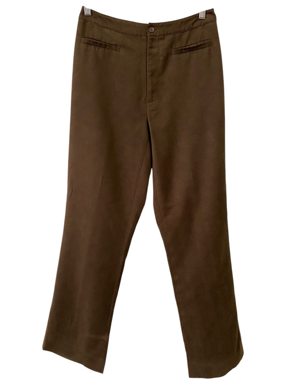 Harold’s Women’s Dark Brown Trouser Pants US 6 Straight Leg Academia Preppy FLAW